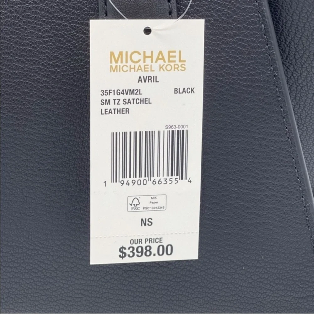 Michael Kors Avril Small Satchel Crossbody Black
